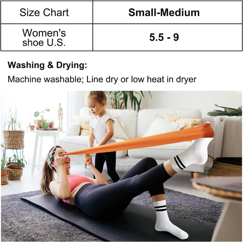 BLONGW Pilates Socks with Grips for Women, Non-Slip Yoga Athletic Socks for Barre Barefoot Workout Hospital - Image 5